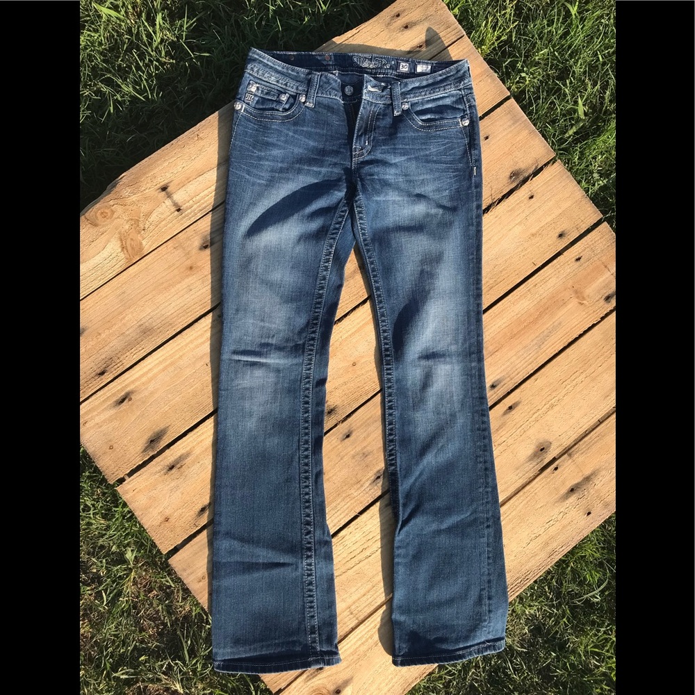 Miss Me bootcut jeans with black detail on pocket